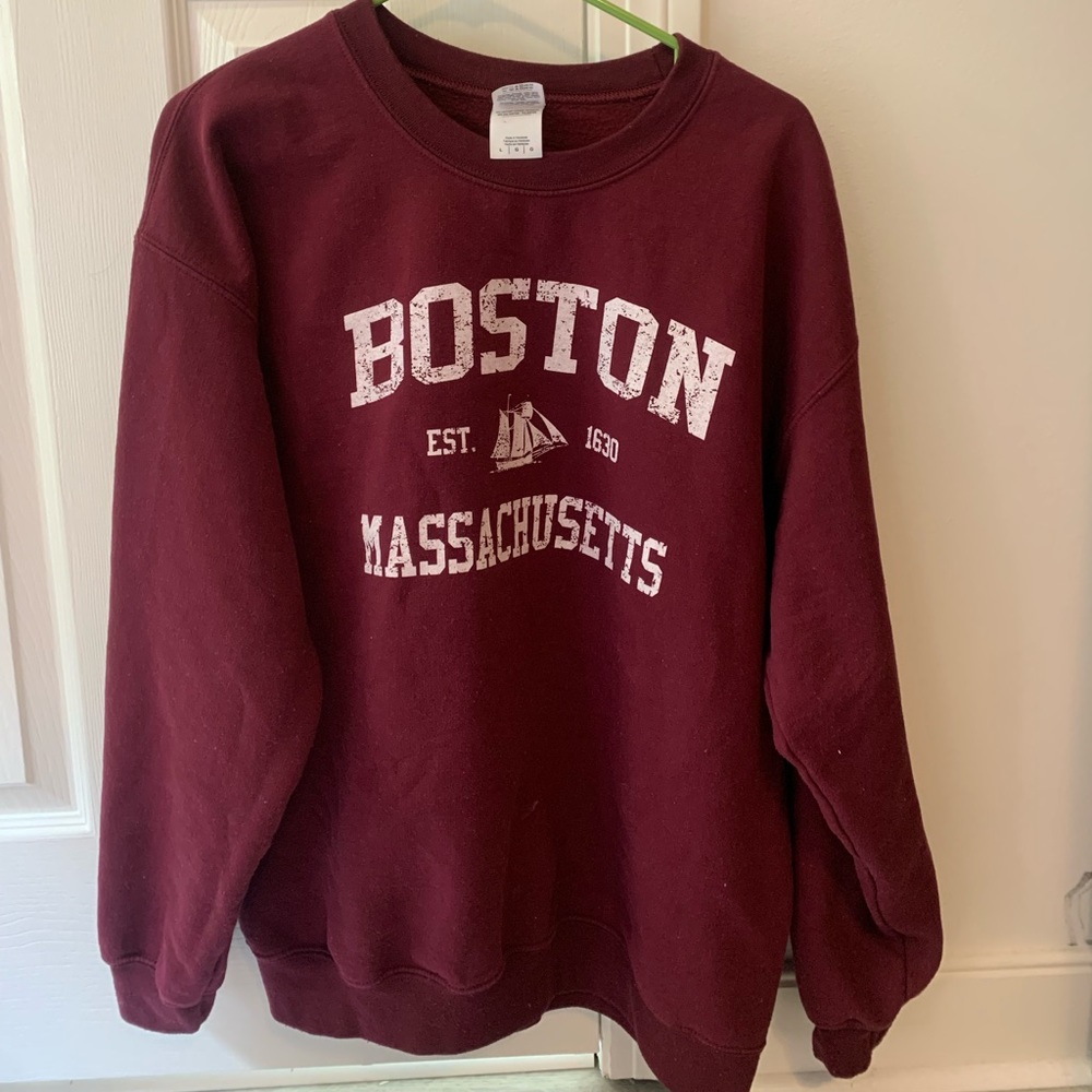 boston massachusetts crewneck sweatshirt